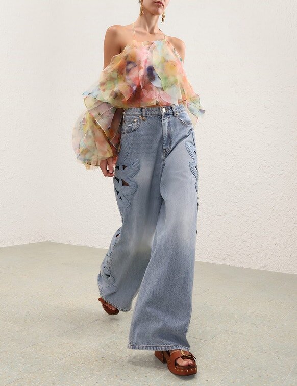 Alchemy Applique Relaxed Flare Sea Foam en ligne Alchemy Applique Relaxed Flare Sea Foam en ligne