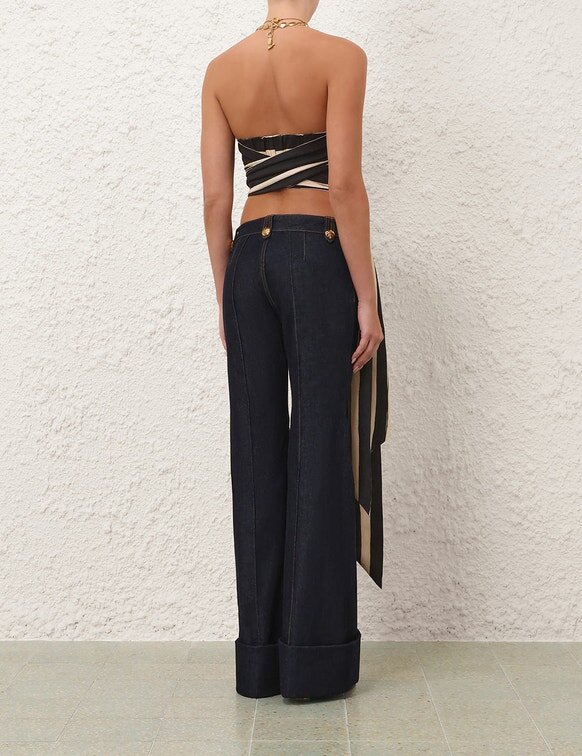 Bandeau « Rebellion Paint Stripe » à rayures noires en ligne Bandeau « Rebellion Paint Stripe » à rayures noires en ligne