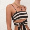 Bandeau « Rebellion Paint Stripe » à rayures noires en ligne Bandeau « Rebellion Paint Stripe » à rayures noires en ligne