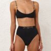 Bikinis Daylight Chain Scoop noir en ligne