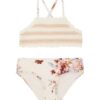 Bikinis en maille Awaken Kids, motif floral multicolore ivoire, en ligne Bikinis en maille Awaken Kids, motif floral multicolore ivoire, en ligne