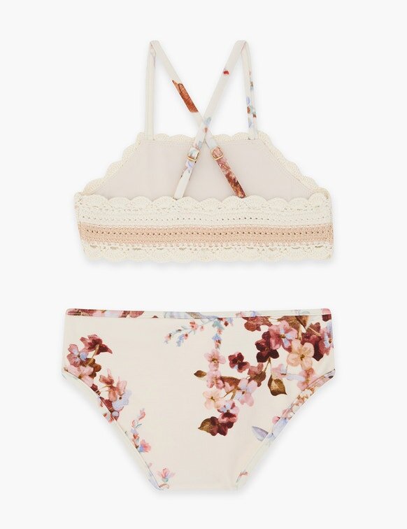 Bikinis en maille Awaken Kids, motif floral multicolore ivoire, en ligne Bikinis en maille Awaken Kids, motif floral multicolore ivoire, en ligne