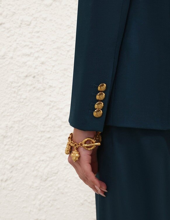 Blazer ajusté Rebellion bleu sarcelle en ligne Blazer ajusté Rebellion bleu sarcelle en ligne