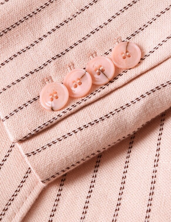 Blazer en lin à ceinture Alchemy à rayures rose chocolat en ligne Blazer en lin à ceinture Alchemy à rayures rose chocolat en ligne