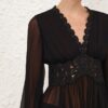 Blouse à basque Luna noire en ligne