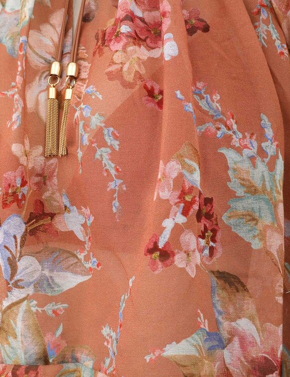 Blouse à volants Awaken motif floral cannelle en ligne Blouse à volants Awaken motif floral cannelle en ligne