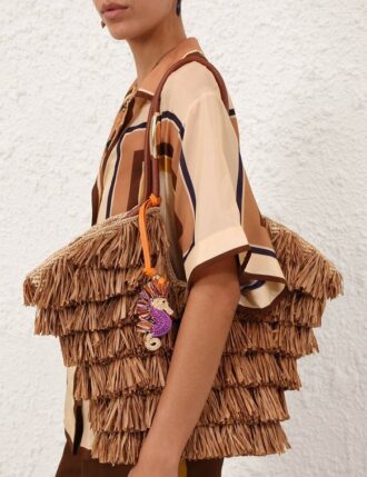 Breloque pour sac en raphia « Seahorse » multicolore en ligne