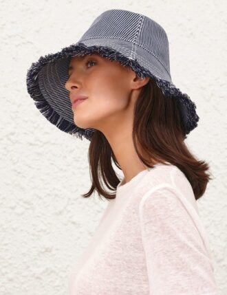 Bucket hat en Denim rayé Stripe en ligne