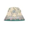 Chapeau bob à large bord imprimé Crème à motif floral en écharpe en ligne Chapeau bob à large bord imprimé Crème à motif floral en écharpe en ligne