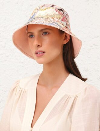 Chapeau de paille en toile imprimée Patch Multi en ligne