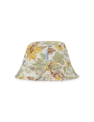 Chapeau pour enfant à motif floral estampé crème en ligne
