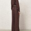 Pantalon droit à pois chocolat en ligne Pantalon droit à pois chocolat en ligne