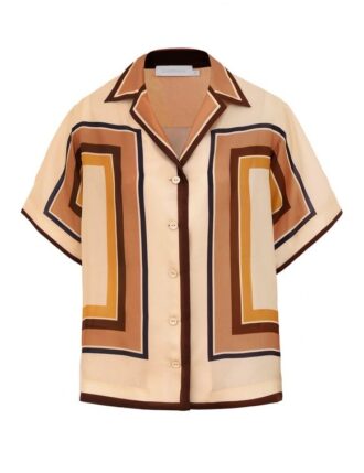 Chemise-écharpe à manches courtes Stardust, motif multicolore, en ligne