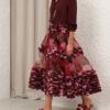 Chemise en satin Luna couleur vin en ligne