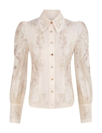 Chemise moulante sirène en toile en ligne