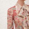 Chemise à nœud papillon Rebellion, motif floral rouille, en ligne Chemise à nœud papillon Rebellion, motif floral rouille, en ligne