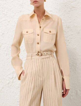 Chemise Safari Crème en ligne