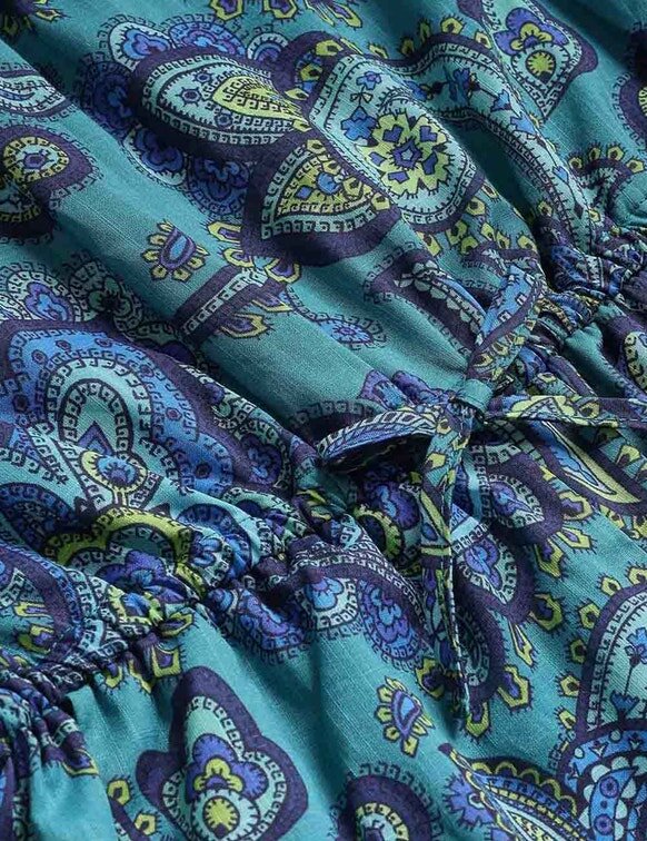 Combishort à volants Patience pour enfants, motif paisley bleu, en ligne Combishort à volants Patience pour enfants, motif paisley bleu, en ligne