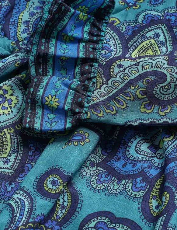 Combishort à volants Patience pour enfants, motif paisley bleu, en ligne Combishort à volants Patience pour enfants, motif paisley bleu, en ligne