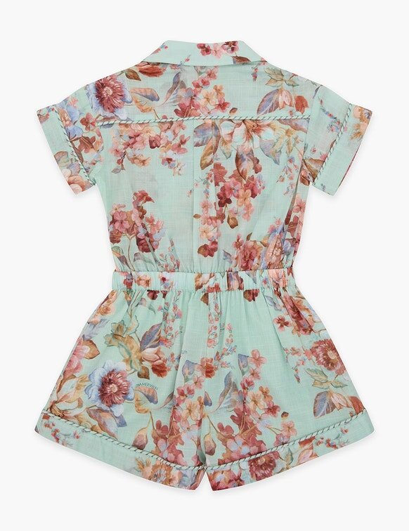 Combishorts Awaken Kids, motif floral multicolore menthe, en ligne Combishorts Awaken Kids, motif floral multicolore menthe, en ligne