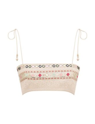 Corsage orné d’asters, couleur crème, en ligne Corsage orné d’asters, couleur crème, en ligne