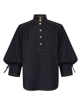 Denim Billow Shirt Night Sky en ligne