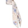 Foulard en ruban de soie imprimé Blue Songbird en ligne Foulard en ruban de soie imprimé Blue Songbird en ligne
