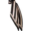 Foulard en soie imprimé 90 cm à rayures noires en ligne Foulard en soie imprimé 90 cm à rayures noires en ligne
