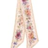 Foulard en soie imprimé crème à motifs floraux multicolores en ligne Foulard en soie imprimé crème à motifs floraux multicolores en ligne
