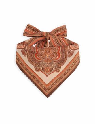 Foulard imprimé à motif Paisley mandarine en ligne