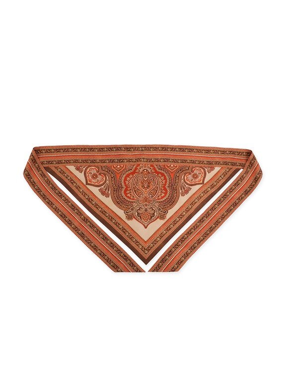 Foulard imprimé à motif Paisley mandarine en ligne Foulard imprimé à motif Paisley mandarine en ligne