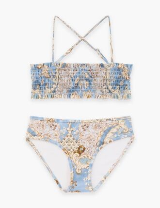 Froncé Daylight Bikinis pour enfants en Denim à fleurs bandana en ligne
