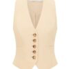 Gilet en laine et soie Luna, couleur crème, en ligne Gilet en laine et soie Luna, couleur crème, en ligne