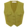 Gilet en laine Luna couleur Pistachio en ligne Gilet en laine Luna couleur Pistachio en ligne