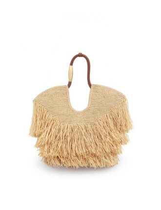 Goldentime Petit sac fourre-tout à franges Naturel en ligne Goldentime Petit sac fourre-tout à franges Naturel en ligne