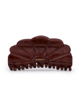 Grande barrette en forme de coquillage bordeaux en ligne Grande barrette en forme de coquillage bordeaux en ligne