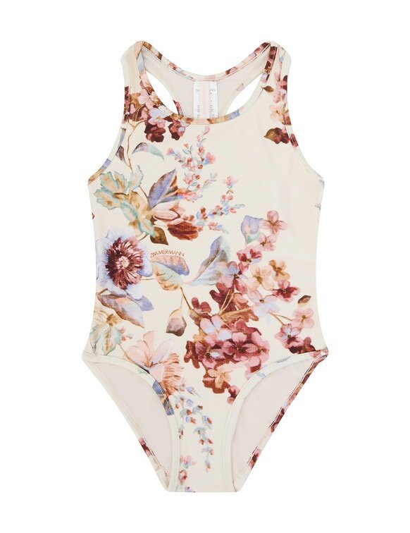 Maillot de bain une pièce Awaken Kids Racer, imprimé floral multicolore ivoire, en ligne Maillot de bain une pièce Awaken Kids Racer, imprimé floral multicolore ivoire, en ligne