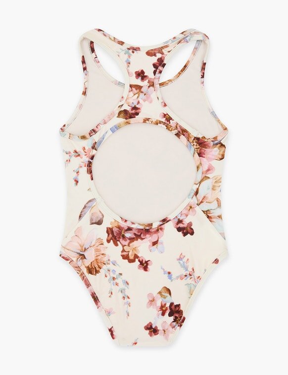 Maillot de bain une pièce Awaken Kids Racer, imprimé floral multicolore ivoire, en ligne Maillot de bain une pièce Awaken Kids Racer, imprimé floral multicolore ivoire, en ligne