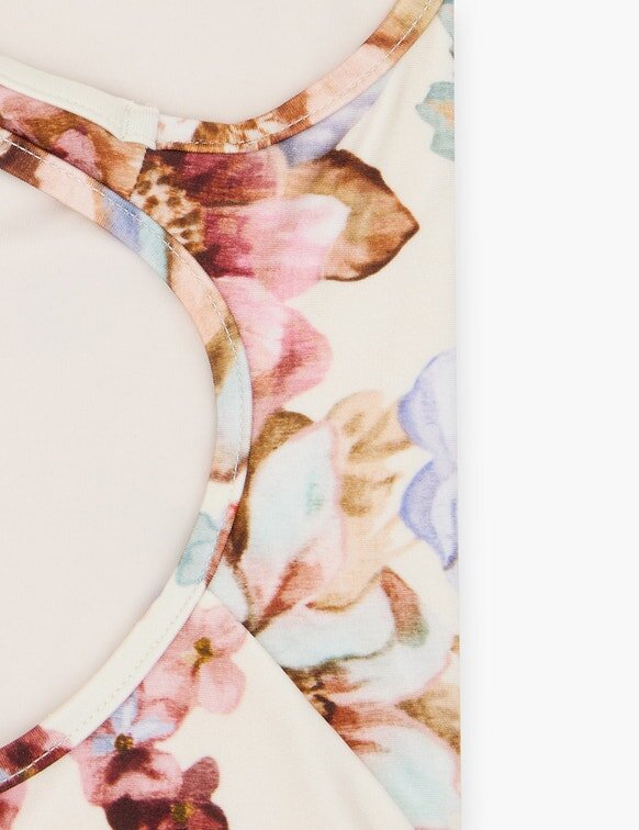 Maillot de bain une pièce Awaken Kids Racer, imprimé floral multicolore ivoire, en ligne Maillot de bain une pièce Awaken Kids Racer, imprimé floral multicolore ivoire, en ligne