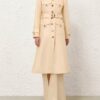 Manteau Luna en laine et soie, couleur crème, en ligne Manteau Luna en laine et soie, couleur crème, en ligne