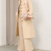 Manteau Luna en laine et soie, couleur crème, en ligne Manteau Luna en laine et soie, couleur crème, en ligne
