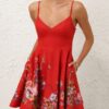 Mini-robe Patience à fleurs rouges en ligne Mini-robe Patience à fleurs rouges en ligne