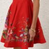 Mini-robe Patience à fleurs rouges en ligne Mini-robe Patience à fleurs rouges en ligne