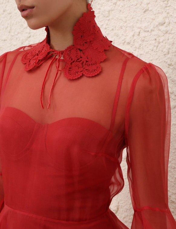 Mini-robe Rebellion Lantern rouge en ligne Mini-robe Rebellion Lantern rouge en ligne