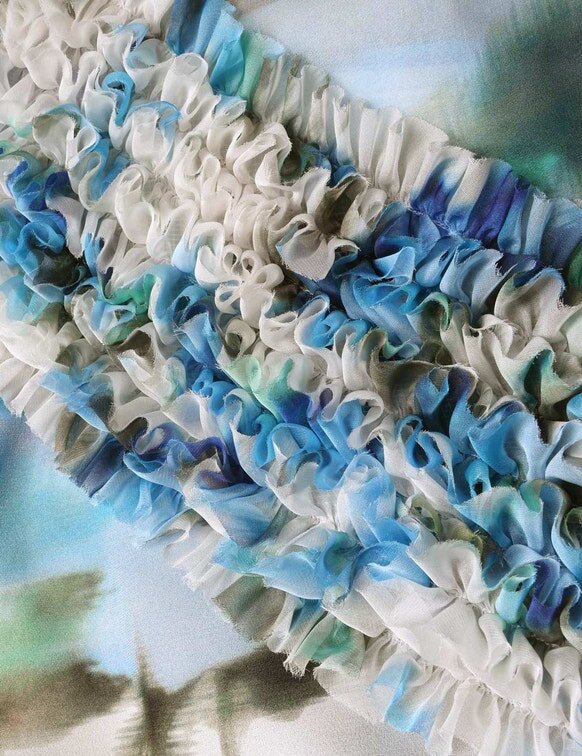 Mini-robe à volants Alchemy, bleu coquelicot, en ligne Mini-robe à volants Alchemy, bleu coquelicot, en ligne