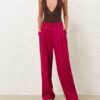 Pantalon ample en laine Luna, couleur fuchsia, en ligne Pantalon ample en laine Luna, couleur fuchsia, en ligne