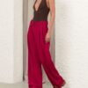 Pantalon ample en laine Luna, couleur fuchsia, en ligne Pantalon ample en laine Luna, couleur fuchsia, en ligne