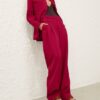 Pantalon ample en laine Luna, couleur fuchsia, en ligne Pantalon ample en laine Luna, couleur fuchsia, en ligne