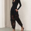 Pantalon bouffant en dentelle Luna noir en ligne Pantalon bouffant en dentelle Luna noir en ligne