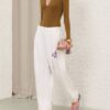 Pantalon Luna en sergé blanc en ligne Pantalon Luna en sergé blanc en ligne